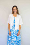 Larosela Knitted Printed Cropped Jacket