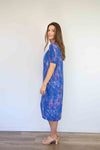 Merric Pleads Elastic Print Dress