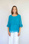LaroselaLayered Ruffle Cuff Plain Top