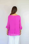 LaroselaLayered Ruffle Cuff Plain Top