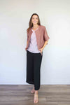 Larosela Knitted Printed Cropped Jacket