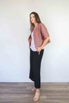 Larosela Knitted Printed Cropped Jacket