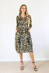 Larosela Print Side Gather Dress
