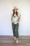 Larosela Elastic WaistLinen Pants