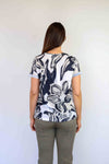 Larosela Flower Print Short Sleeve Top