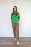 Larosela Elastic WaistLinen Pants