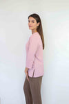 Merric Solid Color Tie-Front Top
