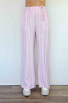 Larosela Wide-Leg Pants With Elastic Drawstring Waist