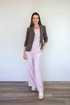 Larosela Wide-Leg Pants With Elastic Drawstring Waist
