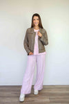 Larosela Wide-Leg Pants With Elastic Drawstring Waist