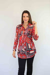 Merric Long Sleeve V-neck Top