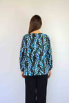 Merric Print darts collar Top