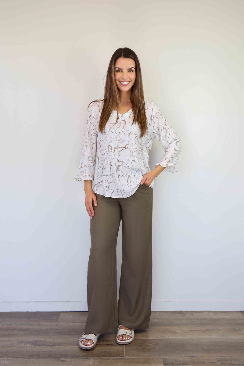 Merric Ruffled Cuff Shirt