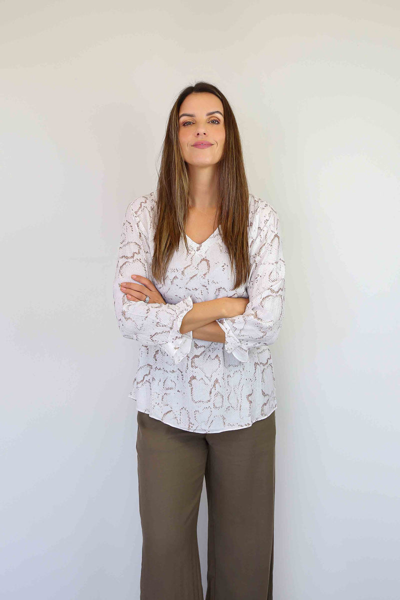 Merric Ruffled Cuff Shirt