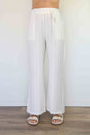 Larosela Wide-Leg Pants With Elastic Drawstring Waist