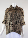 Merric Print Turtle Collar Blouse