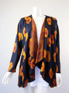 Larosela Open-front Print Cardigan