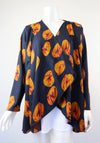 Larosela Open-front Print Cardigan