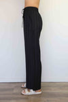 Larosela Wide-Leg Pants With Elastic Drawstring Waist