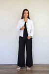 Larosela Wide-Leg Pants With Elastic Drawstring Waist