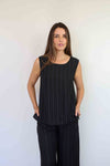 Larosela Side Slit Knitted Print Camisole