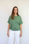 Merric Solid Colour Shirt with Drawstring Hem