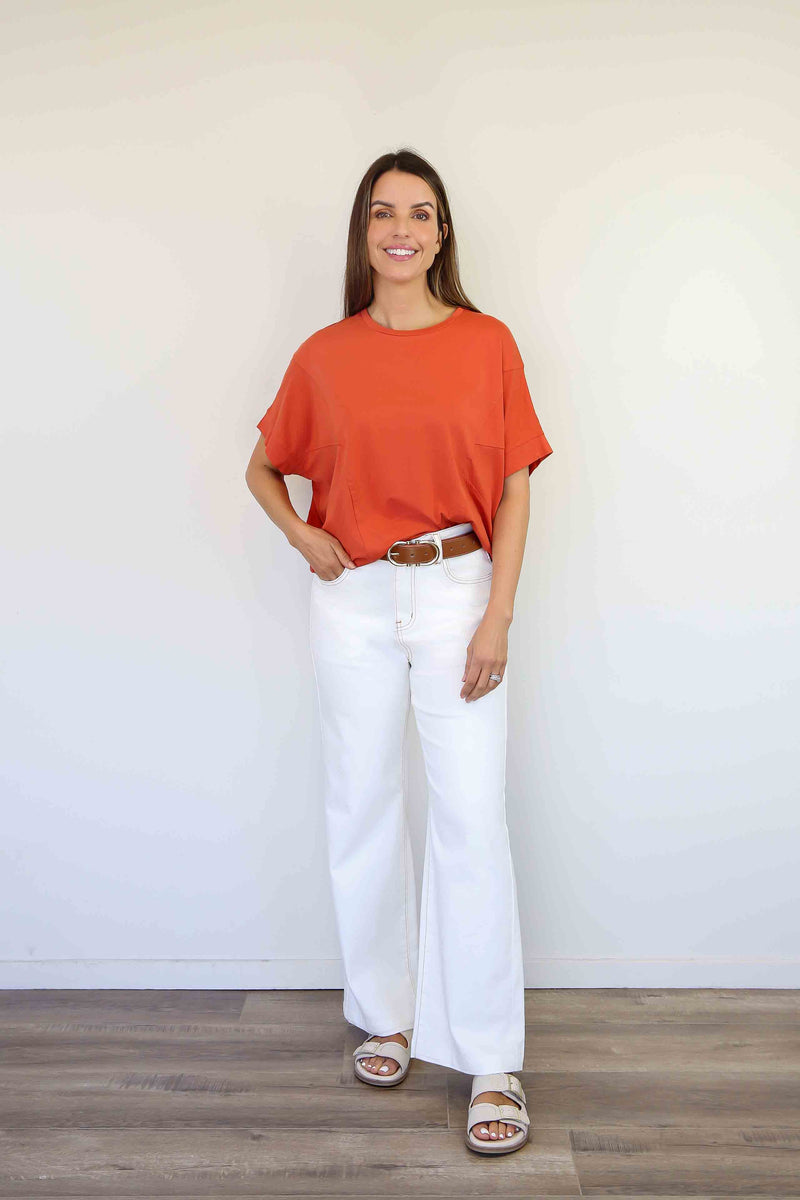 Merric Solid Colour Shirt with Drawstring Hem