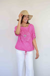 Fairy Tern Flower-Lace Front Top