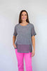 FairyTern Mesh Sleeve Plain T-Shirt