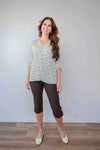 Merric Elastic Waist 3/4 Pants with Pockets