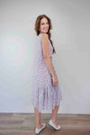 Larosela Tie Neck Ruffle Bottom Sleeveless Dress