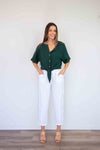 Larosela Tie Front Top