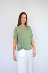 Larosela Stretch Soft Wrapped-Edge T-Shirt