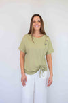 Merric Tie Front Button Top