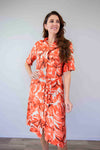 Merric Pockets Front Print Dress