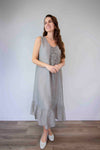 Larosela Tie Front Pleated Hem Dress