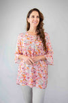 Larosela Round Neck Flower Print Shirt