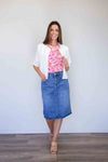 Larosela Straight Denim Skirt