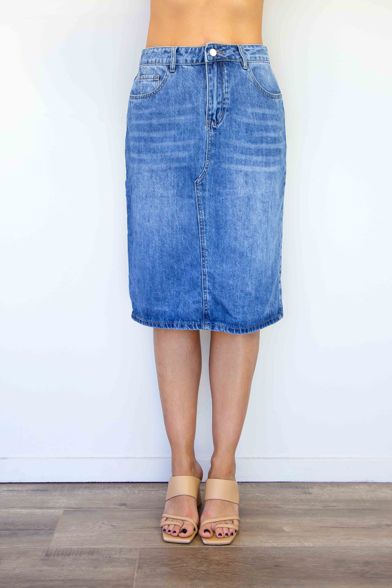Larosela Straight Denim Skirt – Merric