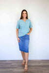 Larosela Straight Denim Skirt