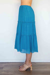 Merric Elastic Waist Crush Pleat Skirt