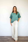 FairyTern 100% Cotton Elastic Waist Pants with Drawstring
