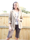 Larosela Thin Stripe Cotton Linen Jacket