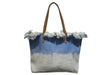 Contrast Colour Beach Tote Bag