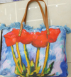 Magnetic Button Beach Bag Multiple Prints