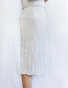 Merric Elastic Waist Crush Pleat Skirt