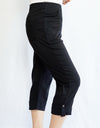 Merric Stretch Soft Elastic Waist 3/4 Pants with Pockets