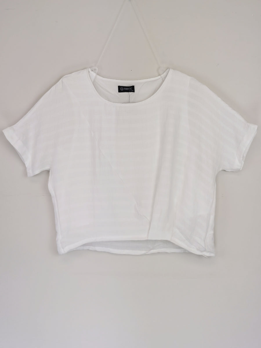 Merric Elastic Drawstring Hem Top