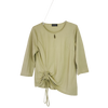 Merric Solid Color Tie-Front Top