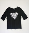 FairyTern 100% Cotton Heart Print Tee